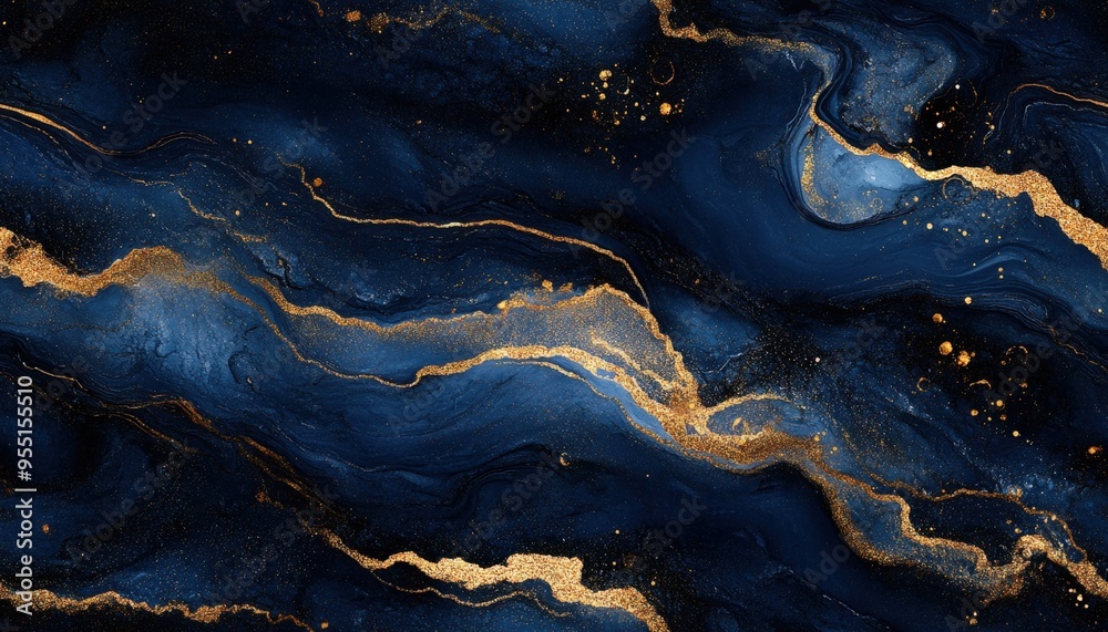 Luxurious abstract navy blue and gold marbled texture, perfect for backgrounds, modern art, wallpapers, and designs. Luxurious abstract navy blue and gold marbled texture, perfect for backgrounds, modern art, wallpapers, and designs.