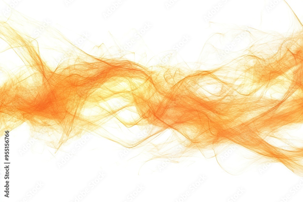 Abstract orange and yellow flowing lines on a white background. Abstract orange and yellow flowing lines on a white background.