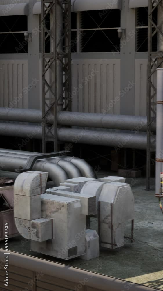 Group of Pipes on Building