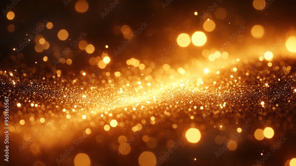 Abstract gold glitter background with soft gradients and flowing light. Abstract gold glitter background with soft gradients and flowing light.