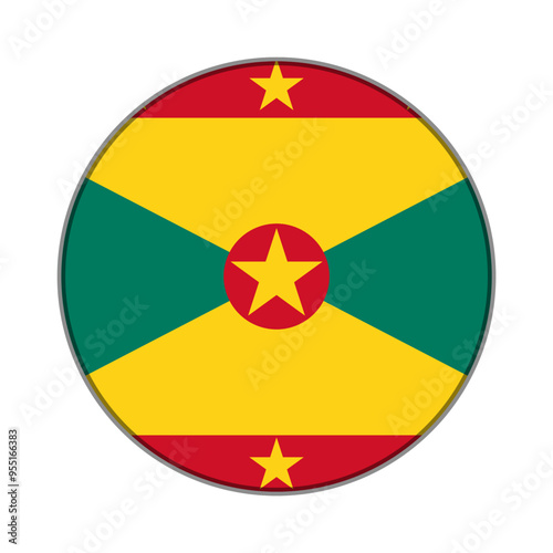 The flag of Grenada. Flag icon. Standard color. Round flag. Computer illustration. Digital illustration. Vector illustration. Free Download The flag of Grenada. Flag icon. Standard color. Round flag. Computer illustration. Digital illustration. Vector illustration. - GFXLoad