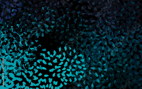 Dark Pink, Blue vector background with abstract shapes.