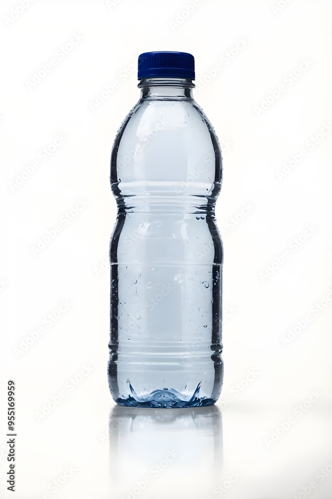 Plastic small water bottle isolated on white background with clipping path Plastic small water bottle isolated on white background with clipping path