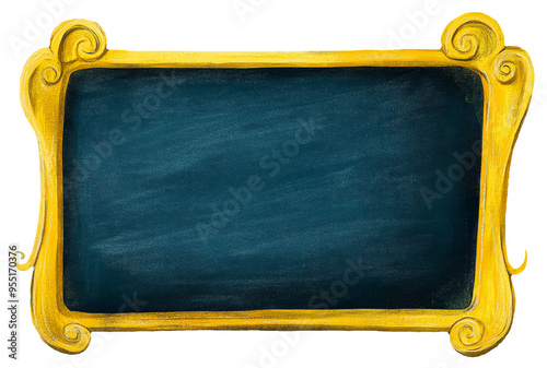 Model cadre tableau à la craie isolé transparent