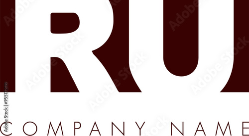 Creative Modern Letters RU Abstract Logo Designs