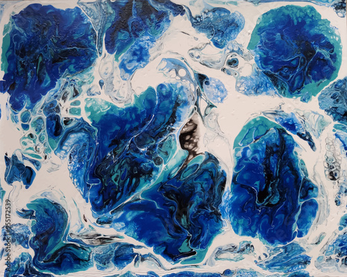 Acrylic painting. Fluid art. Marble texture abstract background. Vector illustration.