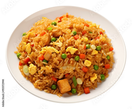 PNG Thai Fried Rice Illustration rice plate food.