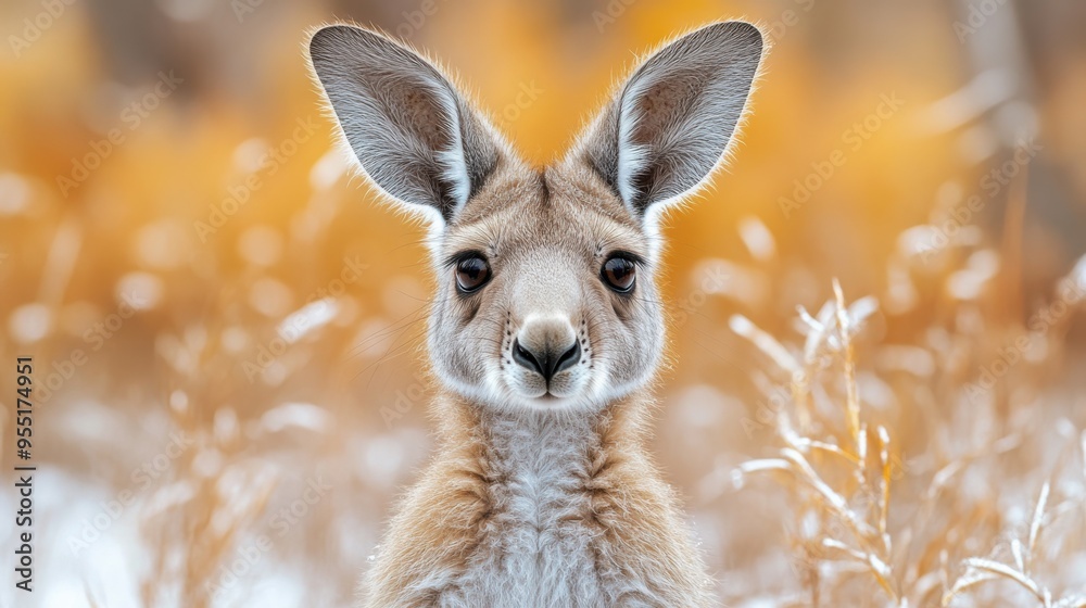 Close-up clipart of a kangaroo's head Close-up clipart of a kangaroo's head
