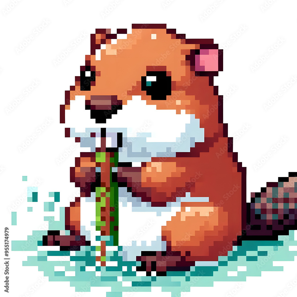 비버, 픽셀아트 (Beaver, Pixel Art) 비버, 픽셀아트 (Beaver, Pixel Art)