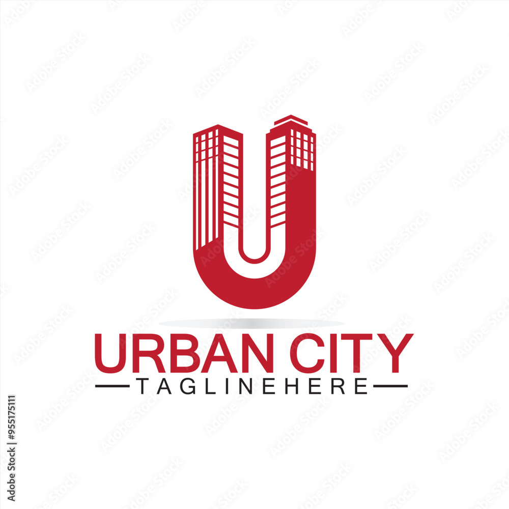 Letter U Urban Building Logo Vector Design. Urban icon, city tower, property Letter U Urban Building Logo Vector Design. Urban icon, city tower, property