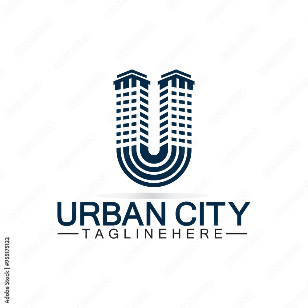 Letter U Urban Building Logo Vector Design. Urban icon, city tower, property Letter U Urban Building Logo Vector Design. Urban icon, city tower, property