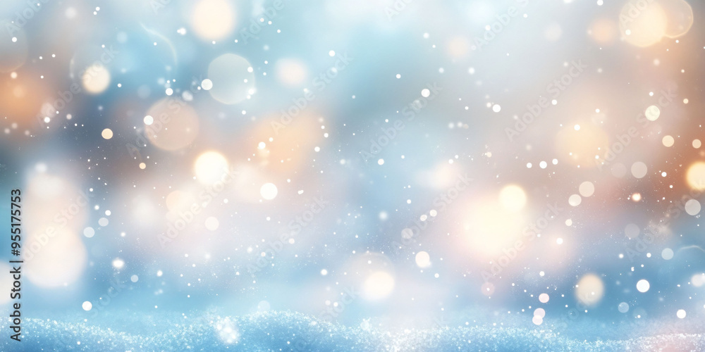 Soft snowflakes gently fall against dreamy blurred background, creating serene winter atmosphere filled with sparkling lights. Soft snowflakes gently fall against dreamy blurred background, creating serene winter atmosphere filled with sparkling lights.
