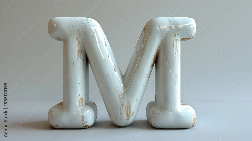 Letter M, 3D, letters, alphabet, ceramic, art, illustration, wallpaper, background Letter M, 3D, letters, alphabet, ceramic, art, illustration, wallpaper, background