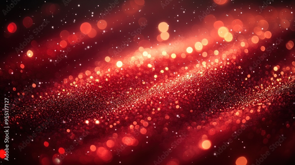 Abstract red glitter and a festive glow, Christmas theme concept. Abstract red glitter and a festive glow, Christmas theme concept.