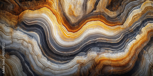 Rock layers colorful formations of rocks. Background with fascinating texture, stone perennial formations