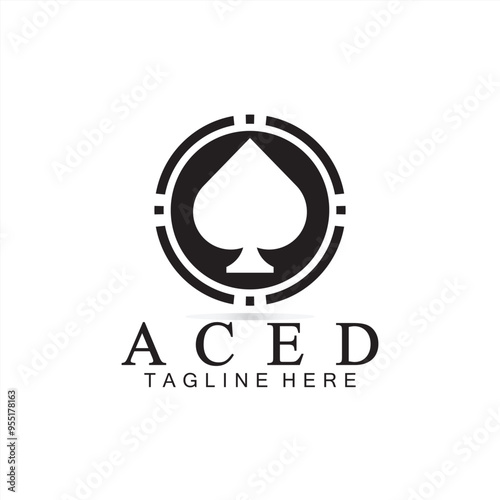 Ace Logo Design for Casino Poker Business, Gamble, Card Game, Speculate, etc-vector