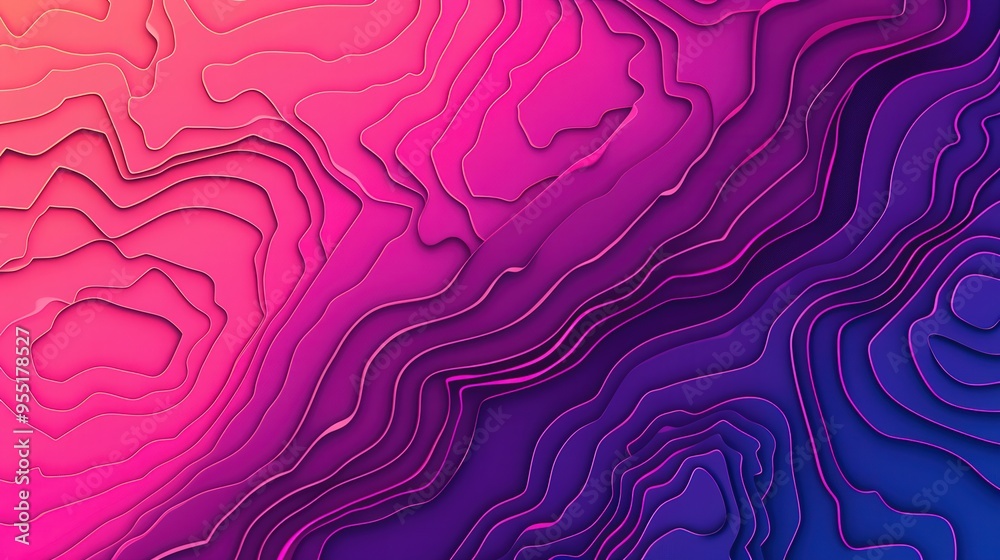 Vibrant Topographic Design, a striking visual of bold contour lines enhanced with gradient shading, showcasing a contemporary and dynamic interpretation of terrain mapping. Vibrant Topographic Design, a striking visual of bold contour lines enhanced with gradient shading, showcasing a contemporary and dynamic interpretation of terrain mapping.