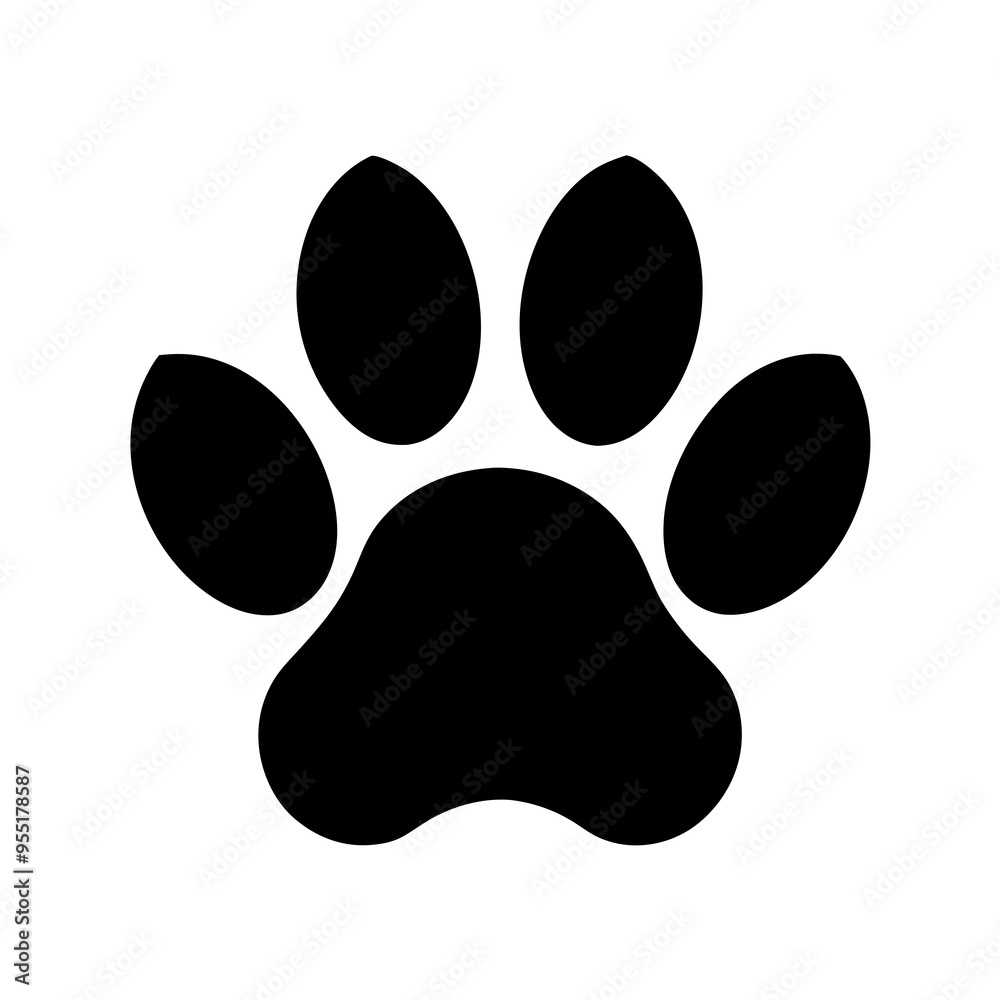 Dog paw logo icon vector illustration Dog paw logo icon vector illustration