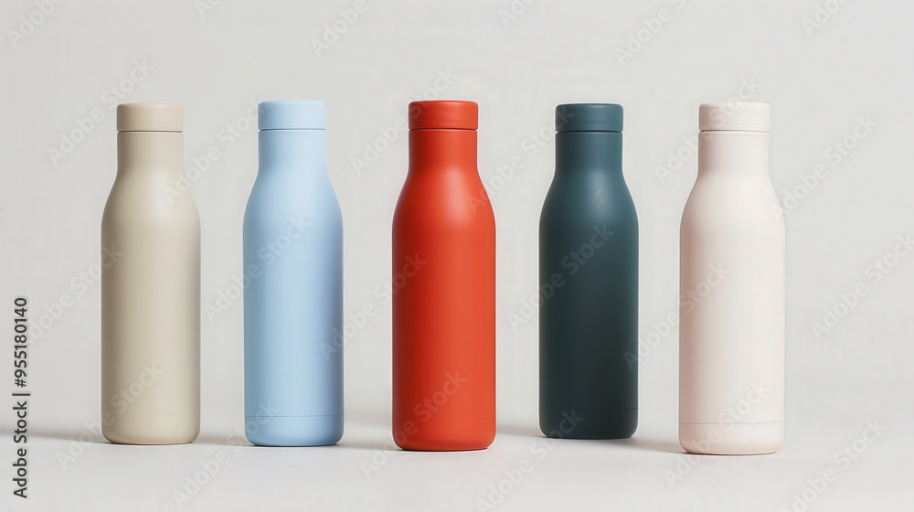 Sleek Aluminum Water Bottle, designed with a minimalist aesthetic, lightweight construction, perfect for on-the-go hydration while maintaining a modern look.