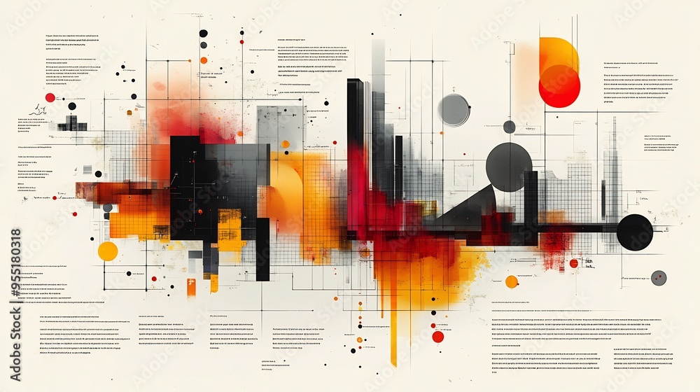 Illustrated mind map the role of grids in design showing examples of ...