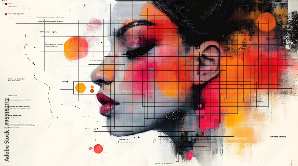 Illustrated mind map the role of grids in design showing examples of ...