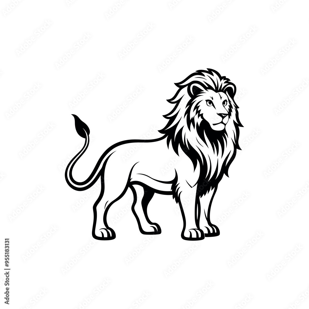 lion vector art illustration lion vector art illustration