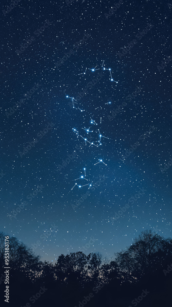 A Starry Night, a Tapestry of Light, Unveiling the Cosmic Dance Above the Silent Trees. A Starry Night, a Tapestry of Light, Unveiling the Cosmic Dance Above the Silent Trees.