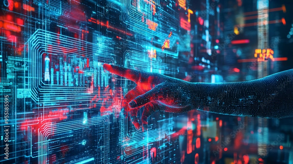 Obraz premium A good digital transformation conceptual for next generation technology era