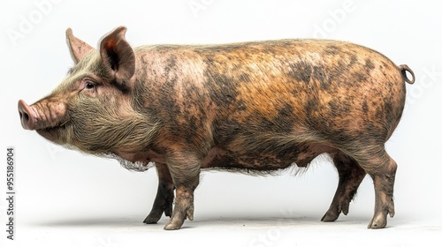 Side profile of a pig