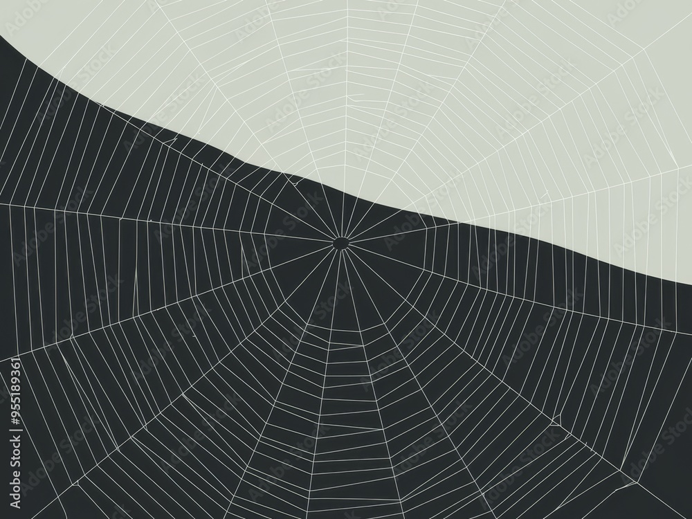 Obraz premium Abstract Geometric Spider Web Design