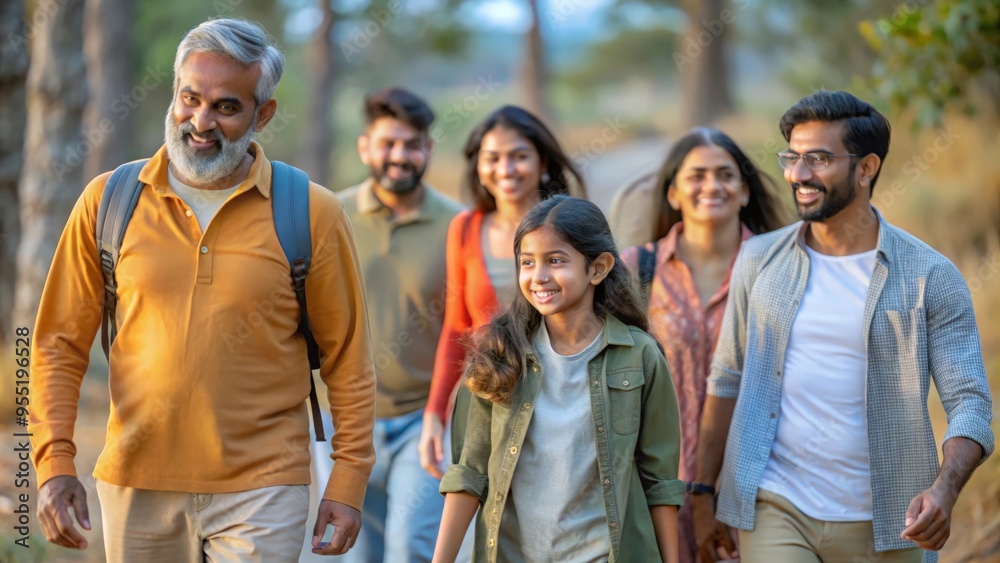 Happy Indian Group on Nature Trail – Happy Indian group walking on a nature trail.
Happy Indian Group on Nature Trail – Happy Indian group walking on a nature trail.