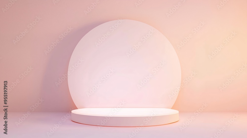 A sleek 3D podium with ample empty space, set against a deep purple background, with subtle glowing effects to enhance advertising displays A sleek 3D podium with ample empty space, set against a deep purple background, with subtle glowing effects to enhance advertising displays