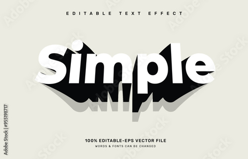 Simple editable text effect template