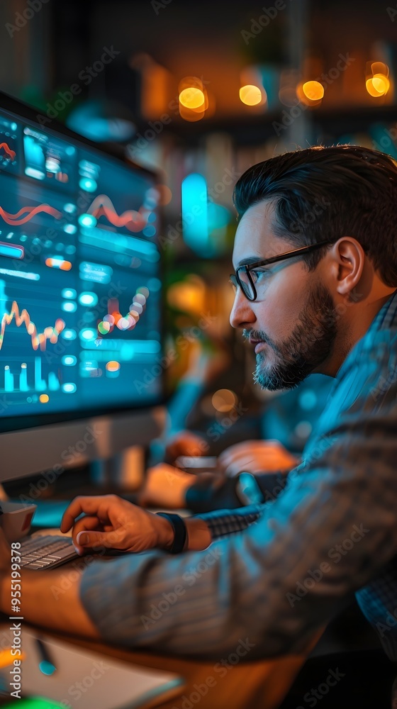 Obraz premium Sentiment Analysis Dashboard Adjusting Marketing Campaign Strategy with Real Time Feedback Trends