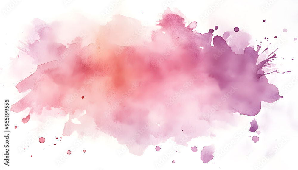 Obraz premium Soft watercolor splashes or strokes in muted tones, offering an artistic yet understated look