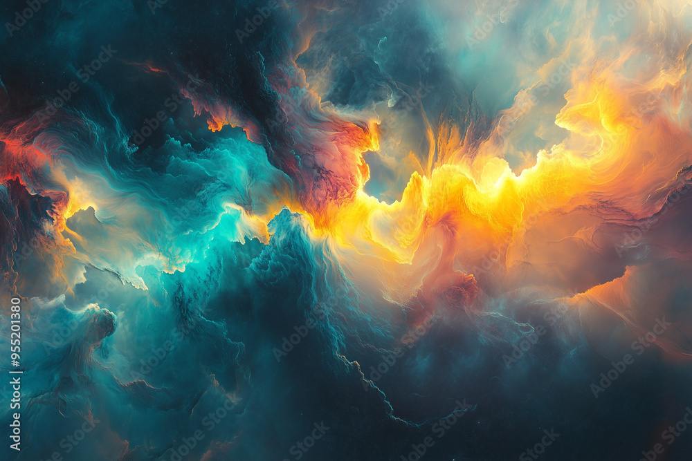 Fototapeta premium Abstract colorful abstract background with space art work