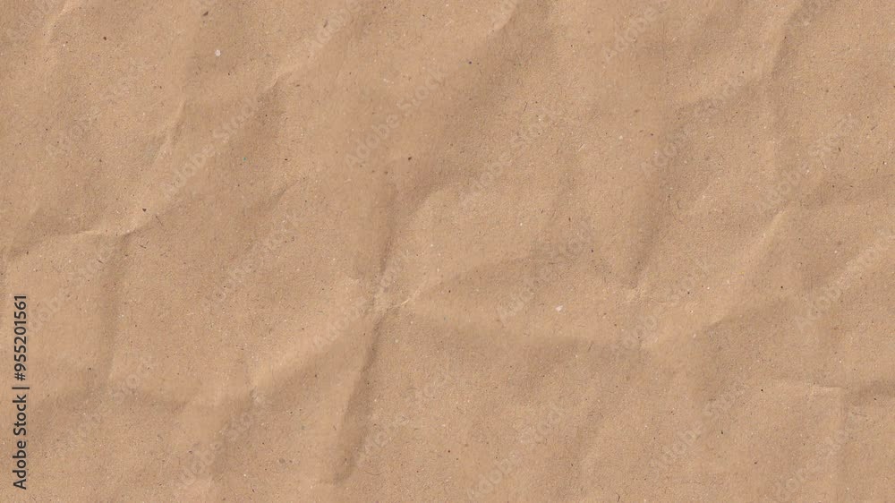 Brown paper texture stop motion animation. Rough cardboard background.