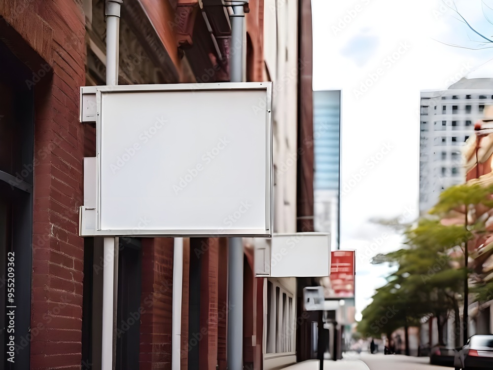empty white sign board in street empty white sign board in street