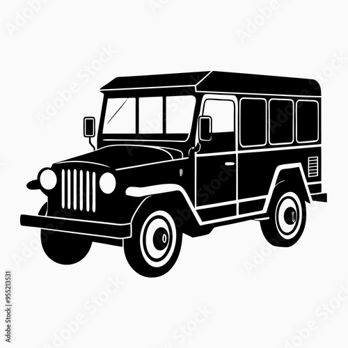 Jeepney Black silhouette
