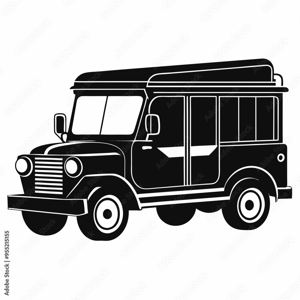 Jeepney Black silhouette Jeepney Black silhouette