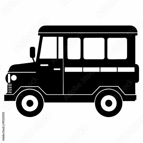 Jeepney Black silhouette