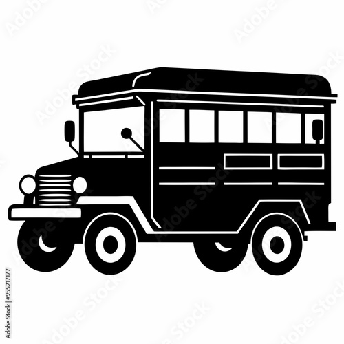 Jeepney Black silhouette