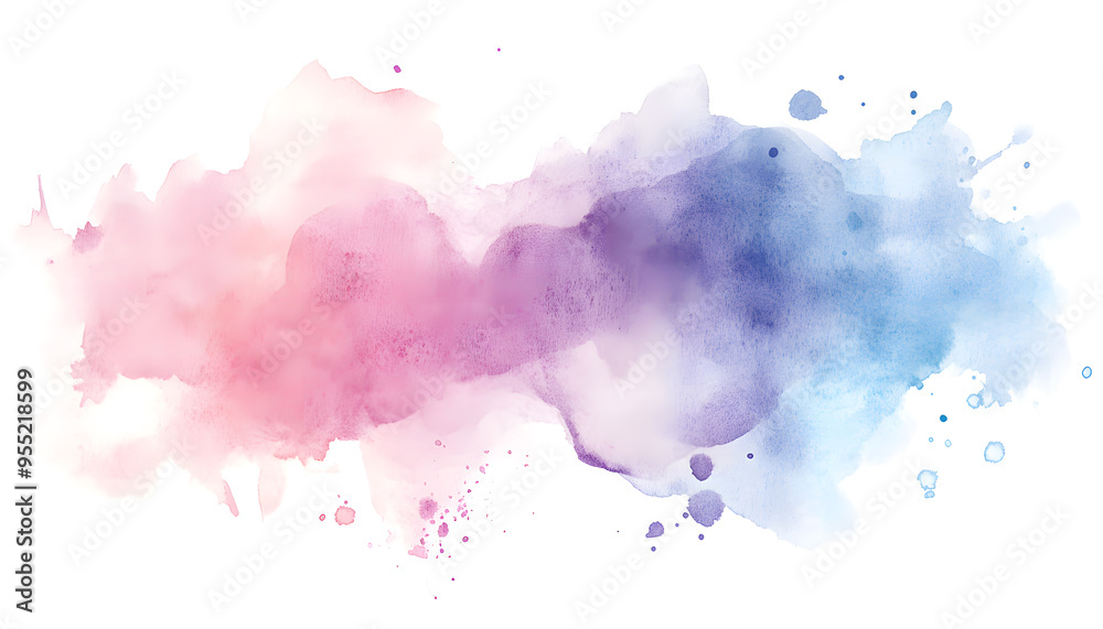 Obraz premium Soft watercolor splashes or strokes in muted tones, offering an artistic yet understated look