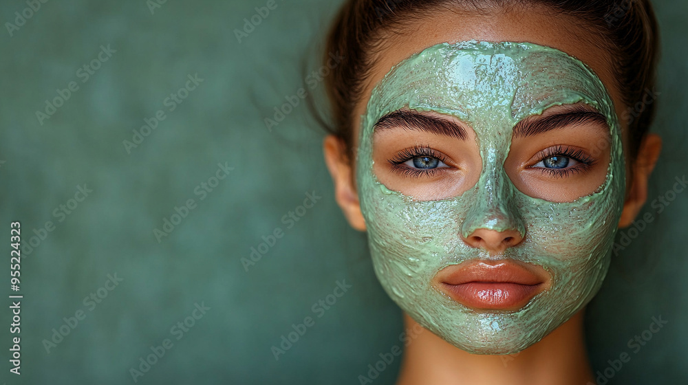 woman with closed eyes enjoying a rejuvenating spa treatment, her face covered in a white beauty mask, symbolizing relaxation, self-care, and the pursuit of youthful radiance