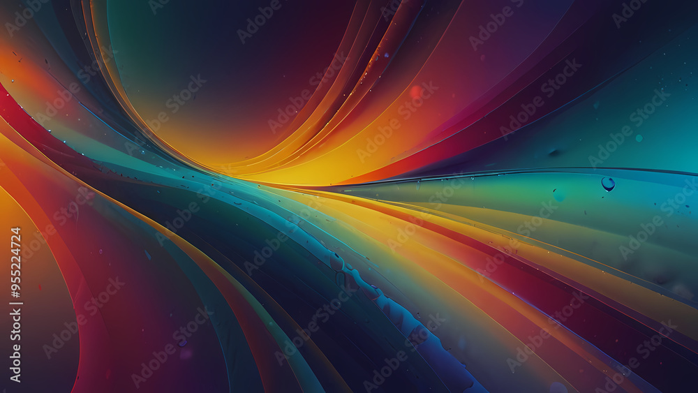 A fluid abstract background featuring the delicate balance between positive and negative ions, using soft gradients and sharp lines in complementary colors to represent the dynamic interplay