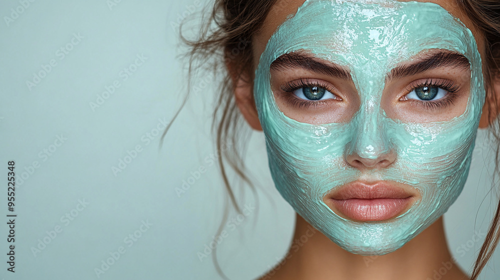 woman with closed eyes enjoying a rejuvenating spa treatment, her face covered in a white beauty mask, symbolizing relaxation, self-care, and the pursuit of youthful radiance woman with closed eyes enjoying a rejuvenating spa treatment, her face covered in a white beauty mask, symbolizing relaxation, self-care, and the pursuit of youthful radiance