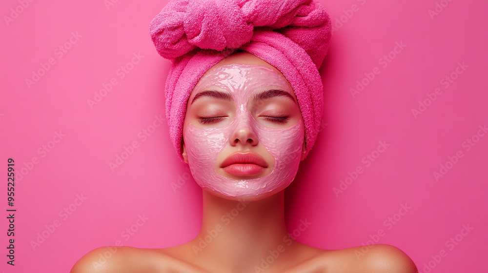 woman with closed eyes enjoying a rejuvenating spa treatment, her face covered in a white beauty mask, symbolizing relaxation, self-care, and the pursuit of youthful radiance