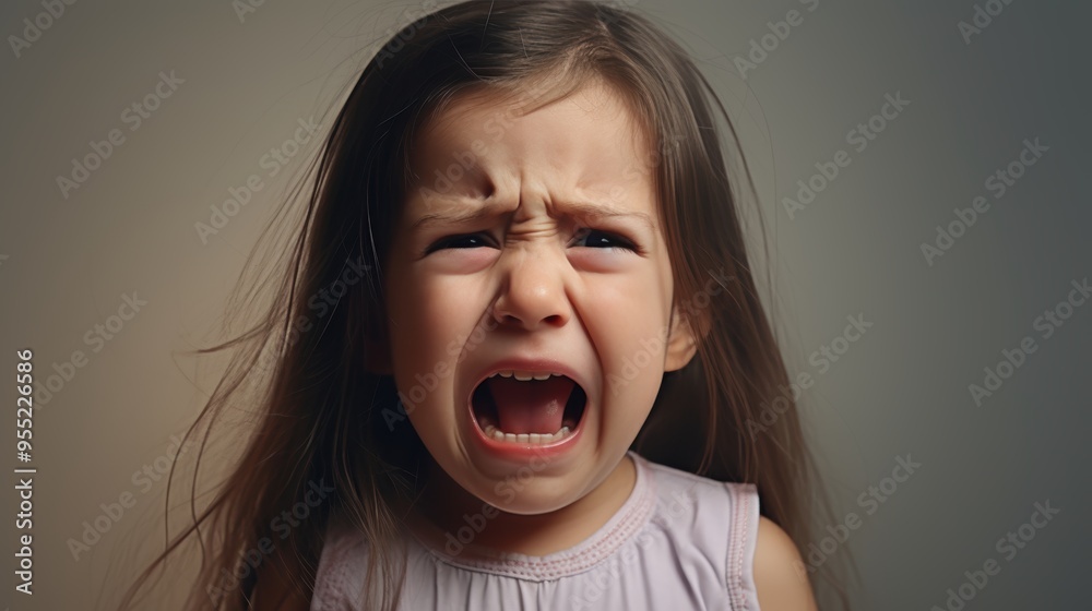 closeup photo of a cute little baby girl child crying and screaming isolated, childhood, unhappy, emotion, sad, sadness, pain. closeup photo of a cute little baby girl child crying and screaming isolated, childhood, unhappy, emotion, sad, sadness, pain.