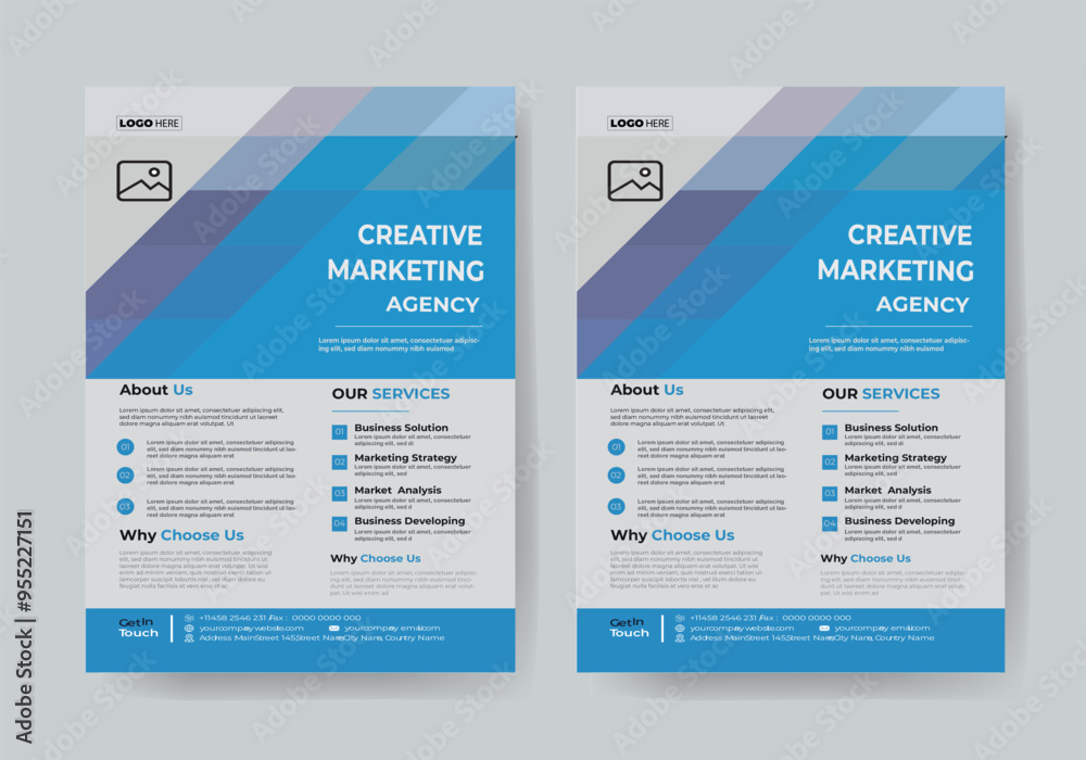 Flyer Mockup business flyer template one color design