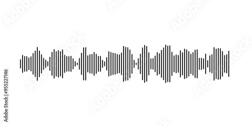 Parallel lines creating a modern sound wave graphic design element
